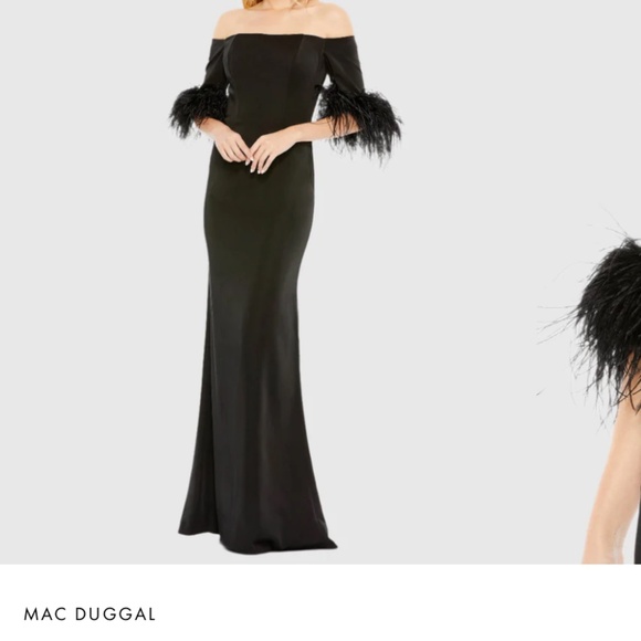 Ileana by Mac Duggal size 4 black taffeta gown - Picture 2 of 5